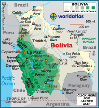 bolivie carte